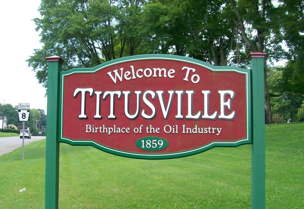 Sign - "Welcome to Titusville"