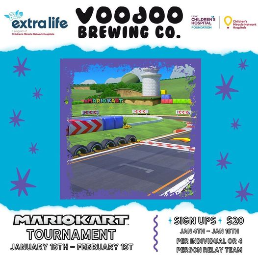 Voodoo Brewing Co And Extra Life Present The Vbc Nintendo Switch Mario Kart Tournament Visit 8220